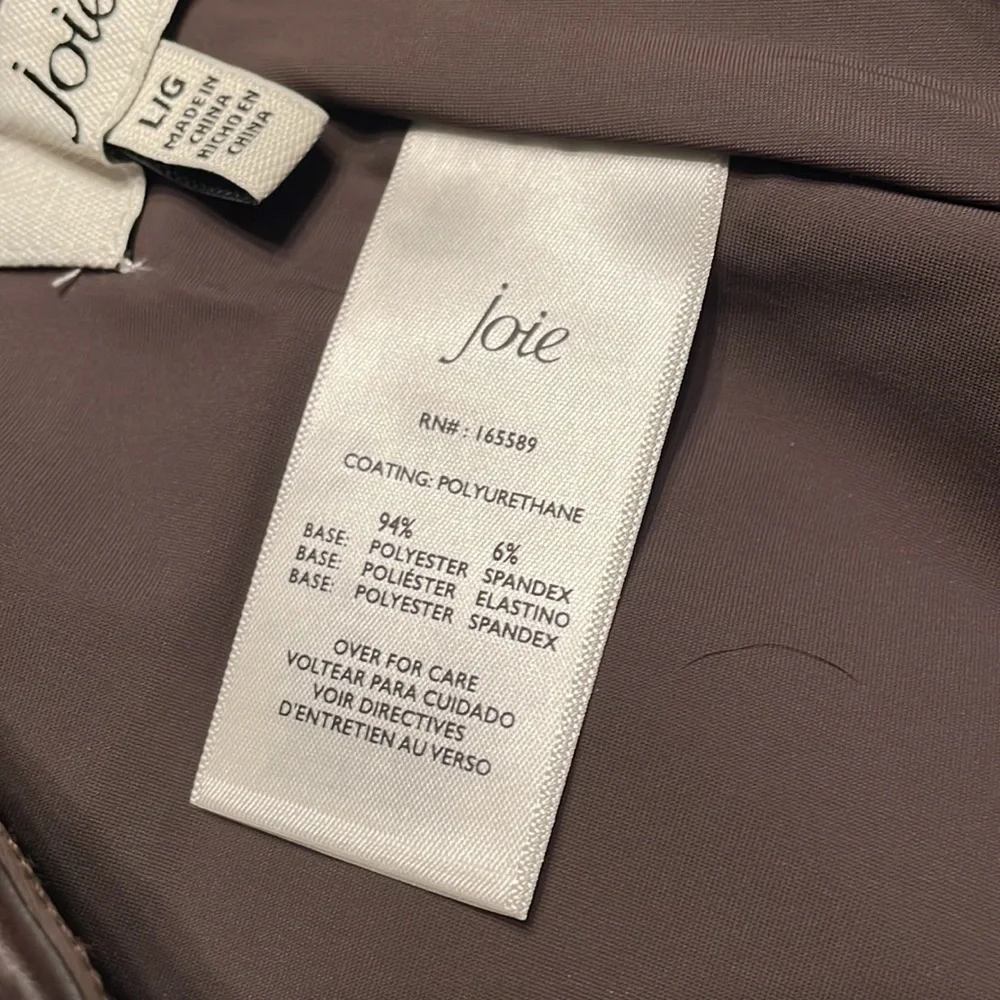 Joie Brown Faux Leather Leggings